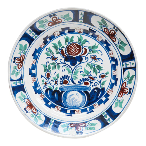 john derian Dutch Urn Dinner Plate Add to cart Details 10.4" Diameter x 1.2" Deep Glazed terracotta Made in Paris Care Dishwasher safe on a moderate wash cycle. Not microwave safe. Origin 18th-century delft plate This unpreceden