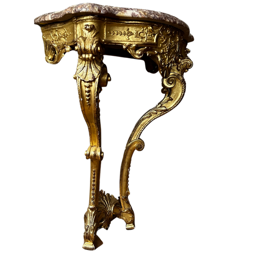 John Derian Early 20th Century Gilded Floating Wall Mounted Console Side Table Add To Cart Included In Our Carefully Curated Antique Furniture collection Is An Early 20th-century Floating Console Side Table  Featuring A Faux