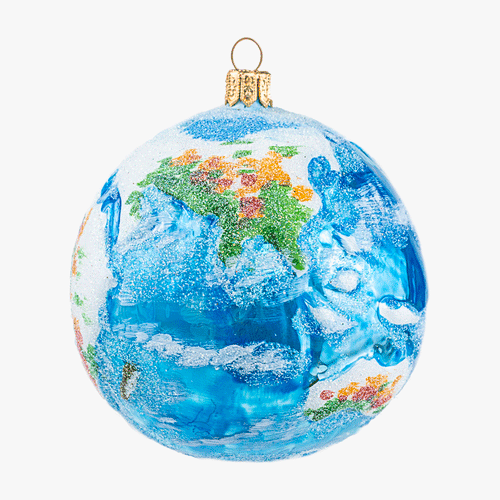 john derian Earth Ornament Add to cart All Holiday ornaments and items are final sale and are not eligible for return or exchange.  Details 3" W Glass Handblown in Poland Please note all ornaments and holiday items are not av