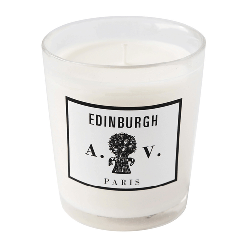 john derian Edinburgh Candle Add to cart Contains essences of wood essence citrus essence patchouli essence moss accord mineral accord undergrowth accord Details 3 1/2" diameter x 4" tall 100% natural 100% cotton braided wick Bu