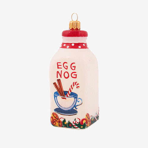john derian Eggnog Ornament Add to cart All Holiday ornaments and items are final sale and are not eligible for return or exchange.  Details 4" H Glass Handblown in Poland Please note all ornaments and holiday items are not a