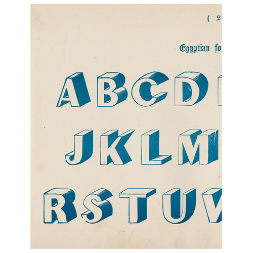 john derian Egyptian for Carving (Modern Alphabets) (p 233) 11" x 14" Rect. Tray