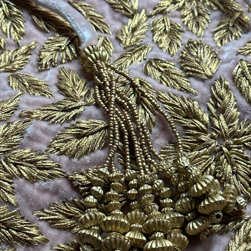 John Derian Enny Embroidered Silk Velvet Holiday 30" Tree Skirt In Old Rose Add To Cart Introducing Anke Drechsel’s Latest Creation: Embroidered Silk Velvet Christmas Stockings And Tree Skirts. This "Enny" Tree Skirt In Her Si