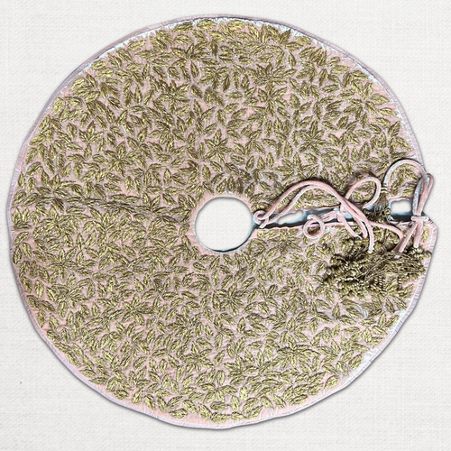 john derian Enny Embroidered Silk Velvet Holiday 30" Tree Skirt in Old Rose Add to cart Introducing Anke Drechsel’s latest creation: embroidered silk velvet Christmas stockings and tree skirts. This "Enny" tree skirt in her si