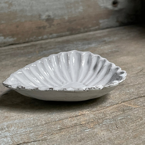 John Derian Equilateral Dish Add To Cart Details 5.2" Length X 3.9" Width X 1.3" Height Black Terra Cotta With White Enameled Glaze Each Item Will Feature Unique Variations Made In Paris Care Dishwasher Safe On A Moderate Wash C