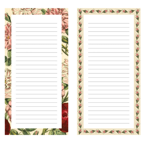 John Derian Everything Roses Notepad Add To Cart Details 80 Ruled And Easy To Tear Off Page 8.25" L X 4.25" W 4 Unique boarder Designs Published By Artisan Take a Journey Into John's expansive archive Of Antique Prints With