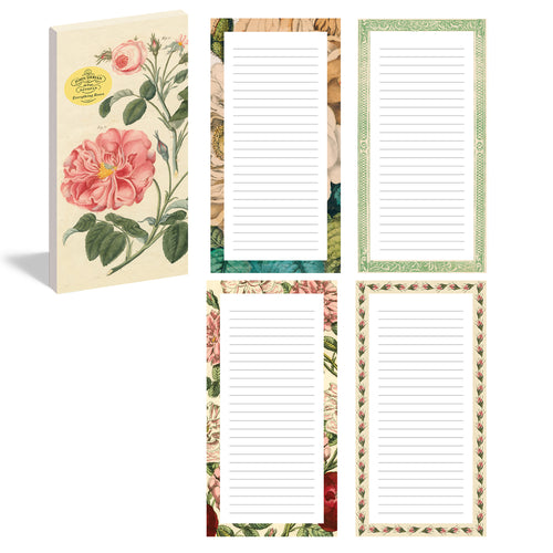 john derian Everything Roses Notepad Add to cart Details 80 ruled and easy to tear off page 8.25" L x 4.25" W 4 unique boarder designs Published by Artisan Take a journey into John's expansive archive of antique prints with