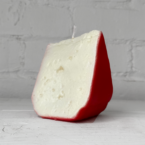 John Derian Fetta Formaggio Red & Black Cheese Slice Candles Red - $30.00 Black - $30.00