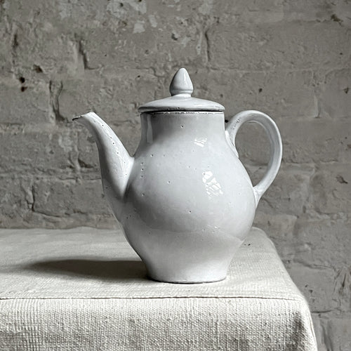 John Derian Fillette Teapot Add To Cart Sucrier Fillette Details 5.9" W X 4.7" L 5.5" H Black Terra Cotta With White Enameled Glaze Each Item Will Feature Unique Variations Made In Paris Care Dishwasher Safe On A Moderate Wash