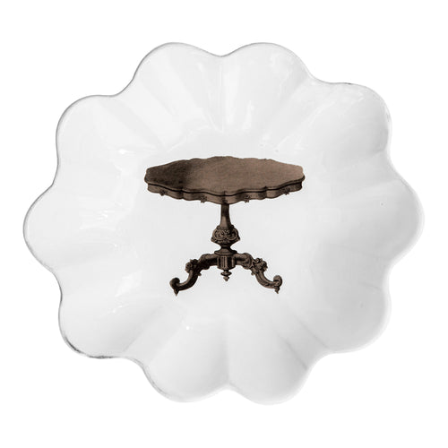 john derian Foyer Plate Add to cart Details 9.7" L × 8.7" W × 1.8" Deep Glazed terracotta Made in Paris Care Dishwasher safe on a moderate wash cycle. Not microwave safe. John Derian teamed up with Astier de Villatte to add hi