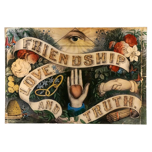 john derian Friendship Love Truth 15 x 22" Rect. Tray