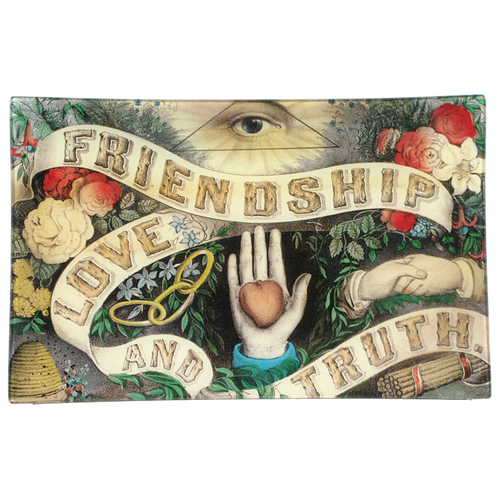 john derian Friendship Love Truth 9 x 14" Letter Tray