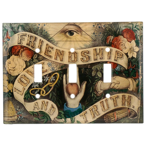 john derian Friendship Love Truth Triple Switch Cover