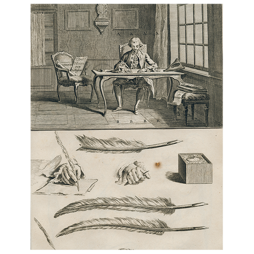 john derian Gentleman Writer (p 146) 11" x 14" Rect. Tray