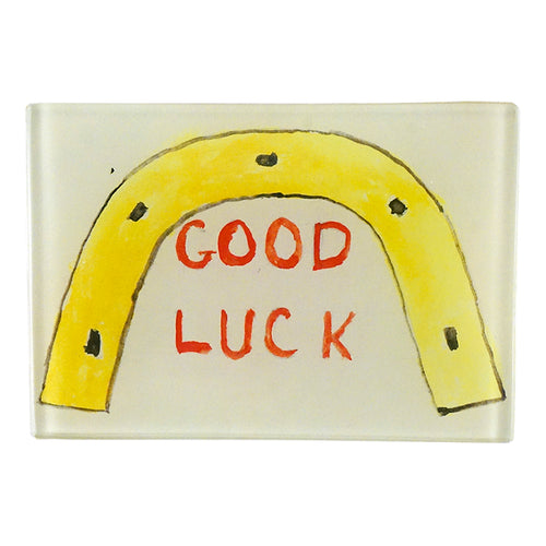 john derian Good Luck (Horseshoe) 3.5 x 5" Tiny Rect. Tray