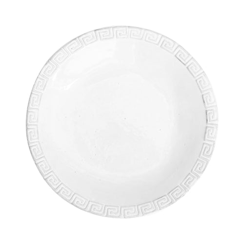 john derian Grecque Saucer Add to cart Grande Assiette Details 5.7" Diameter .8" Deep Black Terra Cotta with White Enameled Glaze Each item will feature unique variations Made in Paris Care Dishwasher safe on a moderate wash cy