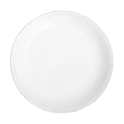 john derian Grecque Side Plate Add to cart Grande Assiette Details 8.1" Diameter .7" Deep Black Terra Cotta with White Enameled Glaze Each item will feature unique variations Made in Paris Care Dishwasher safe on a moderate was