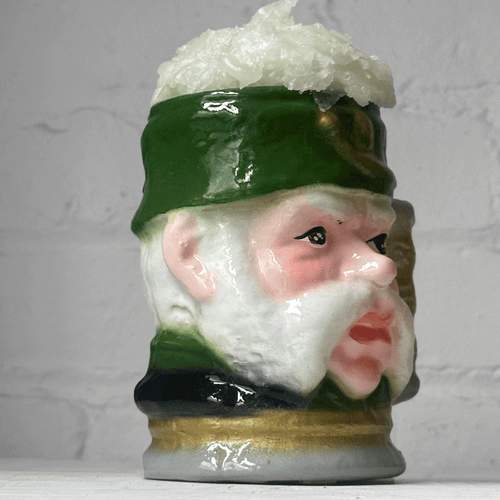 John Derian Green Beer Stein Candle Add To Cart Details 5" L X 4" W X 6" H Paraffin Wax Each Item Will Feature Unique Variations Made In Italy Care Remove All Paper Before Burning. Not Intended For Children. Cereria Introna Has