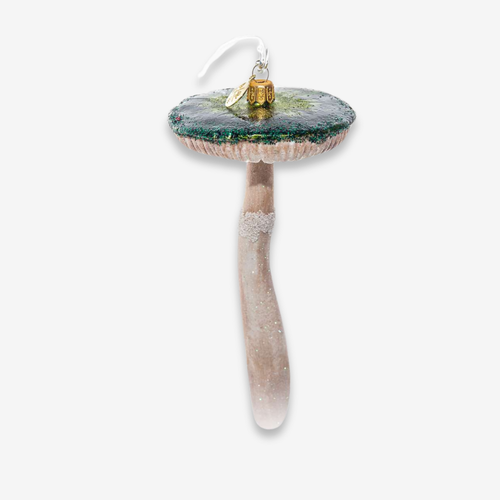john derian Green Mushroom Ornament Add to cart All Holiday ornaments and items are final sale and are not eligible for return or exchange. With its natural hues and whimsical details this eccentric mushroom ornament brings a