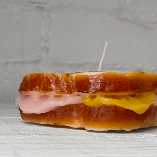 John Derian Ham & Cheese Panini Sandwich Candle Add To Cart Details 4.75" W X 1.5" H Paraffin Wax Each Item Will Feature Unique Variations Made In Italy Care Remove All Paper Before Burning. Not Intended For Children. Cereria In
