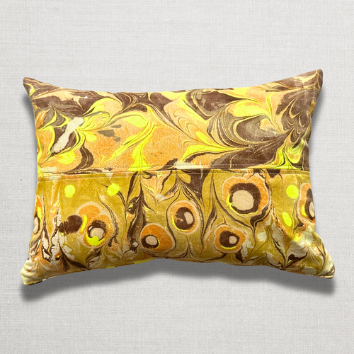 john derian Hand Marbled One-of-a-Kind Pillow (SW718) Add to cart Swarm's hand-marbled pillows are each a one-of-a-kind creation. Crafted with care Swarm utilizes centuries-old marbling techniques to create a mesmerizing swirl o