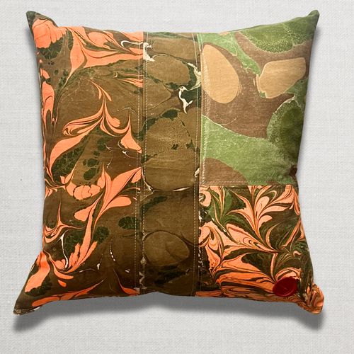 john derian Hand Marbled One-of-a-Kind Pillow (SW726) Add to cart Swarm's hand-marbled pillows are each a one-of-a-kind creation. Crafted with care Swarm utilizes centuries-old marbling techniques to create a mesmerizing swirl o