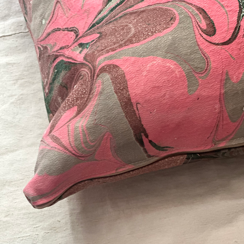 John Derian Hand Marbled One-of-a-Kind Pillow (SW729) Add To Cart Swarm's Hand-marbled Pillows Are Each A One-of-a-kind Creation. Crafted With Care Swarm Utilizes Centuries-old Marbling Techniques To Create A Mesmerizing Swirl O