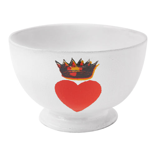 john derian Heart with Crown Bowl Add to cart Details 5.9" Diameter x 3.7" Deep Glazed terracotta Made in Paris Care Dishwasher safe on a moderate wash cycle. Not microwave safe. John Derian teamed up with Astier de Villatte to