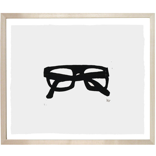 john derian Heavy Frame Spectacles 10 x 12" Linocut Print