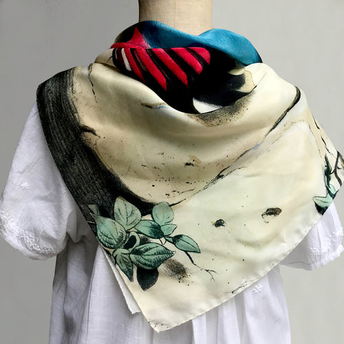 John Derian Hummingbird Silk Scarf Add To Cart Details 38" X 38" 100% Silk Crepe De Chine Made In Italy Care Dry Clean Only   Pulled from The Pages Of John Derian's Picture Book Timeless 18th And 19th Century Images Come to
