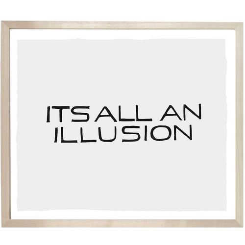 john derian It's All an Illusion 10 x 12" Linocut Print