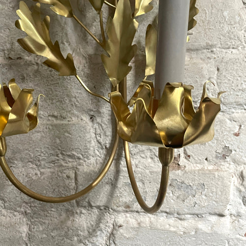 John Derian Jess Wheeler Oak Leaf Double Candle Sconce Add To Cart Handmade By Jess And Her Team In Her Workshop Each Brass Piece Is Organically Unique. Made Using Unlacquered Recycled Brass And Pure Silver Solder The High Shine