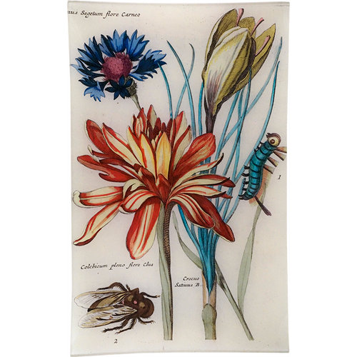 john derian 3 Flowers 10 x 16" Rect. Tray