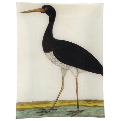john derian #7 - Black Stork 10" x 13" Rect. Tray