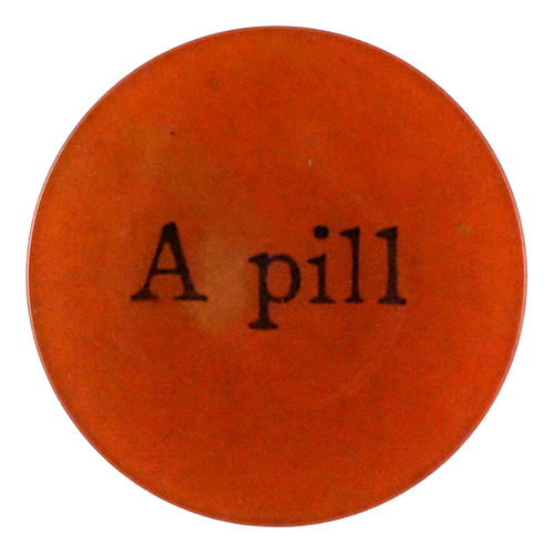 john derian A Pill (Red) 5 1/4" Round Plate