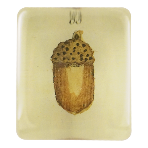 john derian Acorn Rectangular Charm