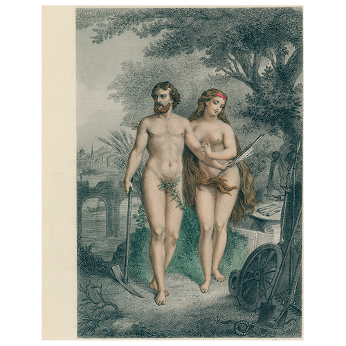 john derian Adam and Eve (p 130) 11" x 14" Rect. Tray