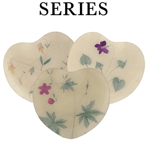 john derian Amateur Botanist 8" Heart Dish