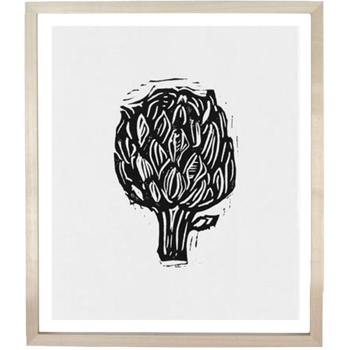 john derian Artichoke 10 x 12" Linocut Print