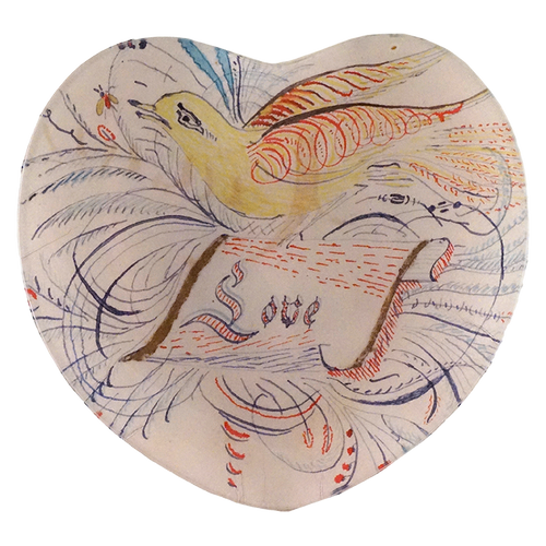 john derian Autograph 8" Heart Dish