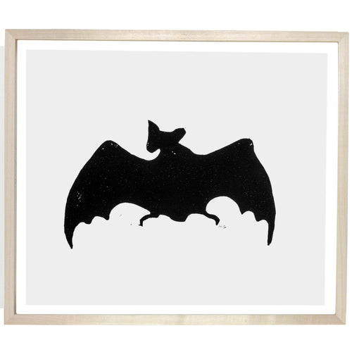 john derian Bat 12 x 14" Linocut Print