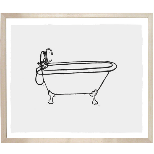 john derian Bathtub 12 x 14" Linocut Print