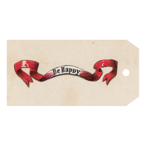 john derian Be Happy Gift Tags (Pack of 5)