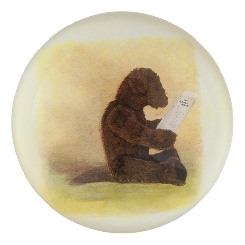 John Derian Bear: Reading Dome Paperweight
