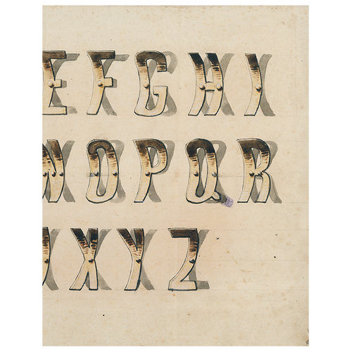 john derian Bent Alphabet (p 114) 11" x 14" Rect. Tray