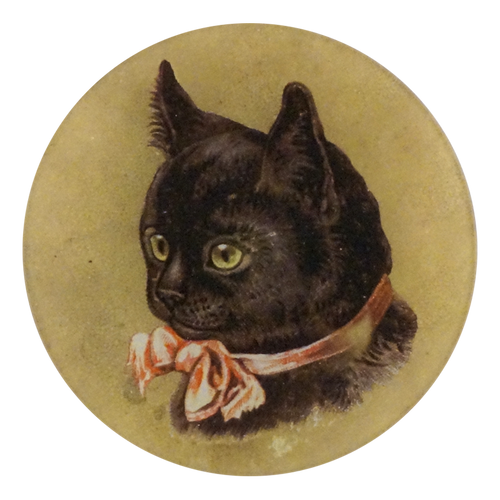john derian Black Kitten 5 1/4" Round Plate