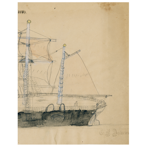john derian Black Ship (p 304) 11" x 14" Rect. Tray
