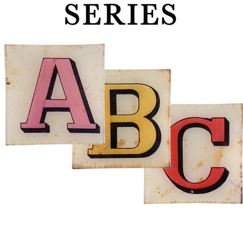 john derian Block Letters Un Vide Poche (6" Square)