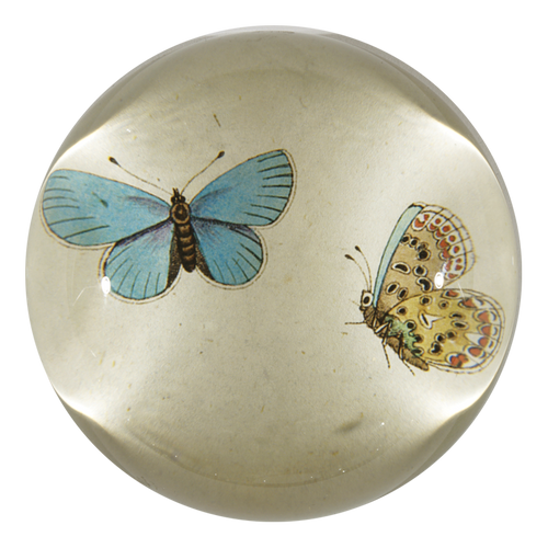 john derian Blue Butterflies Dome Paperweight
