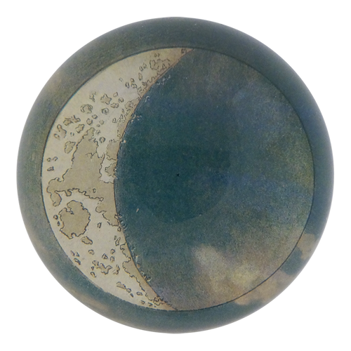 john derian Blue Crescent Dome Paperweight